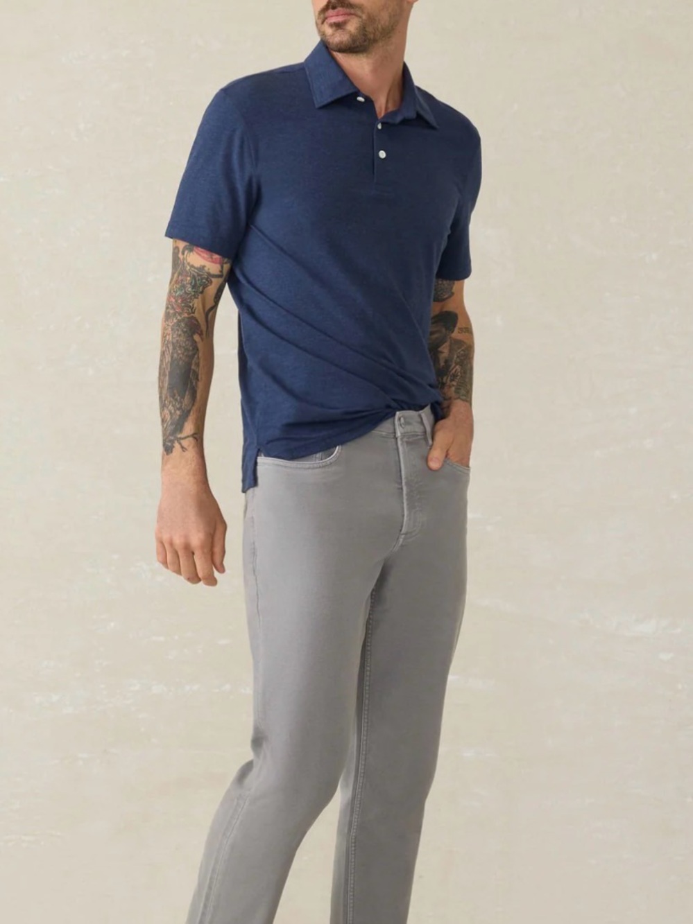 Faherty Men's Stretch Terry 5-Pocket Jeans